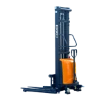 EKKO EA15D Semi-Electric Straddle Stacker 3300lbs. Cap., 138" Height