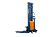 EKKO EA15D Semi-Electric Straddle Stacker 3300lbs. Cap., 138" Height